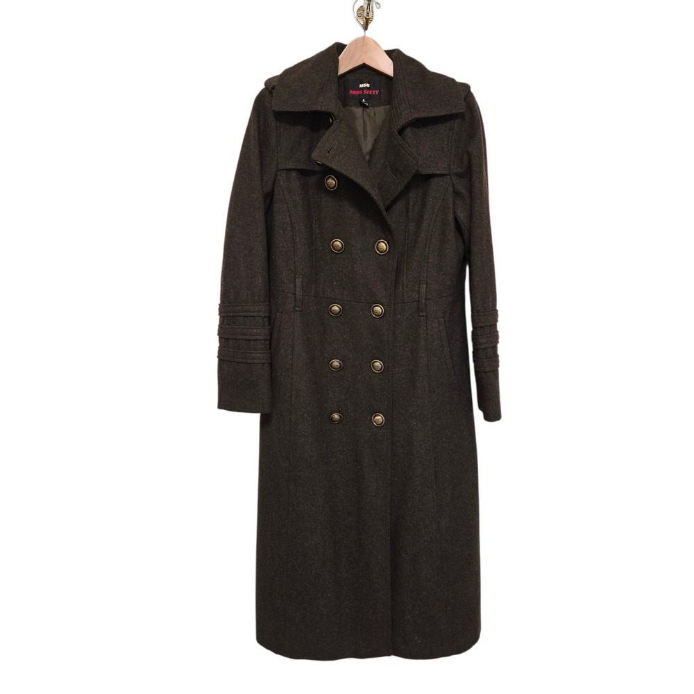 Vintage Miss Sixty Trench Coat Womens M60 Y2K Classic Jacket Military Size Large